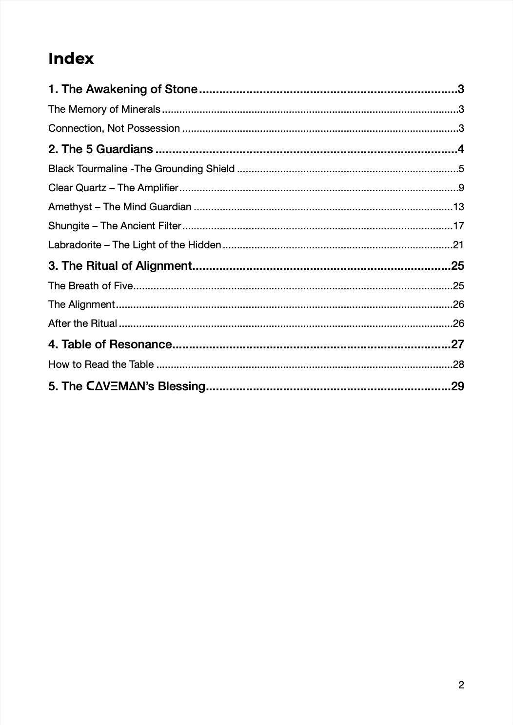 Index page of the guide “Crystals of Protection — 5 Stones Every Soul Should Know”