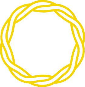 Minimalist line icon of a twisted tensor ring.