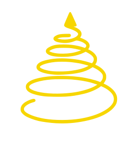 Minimalist geometric line icon of a conical copper spiral.