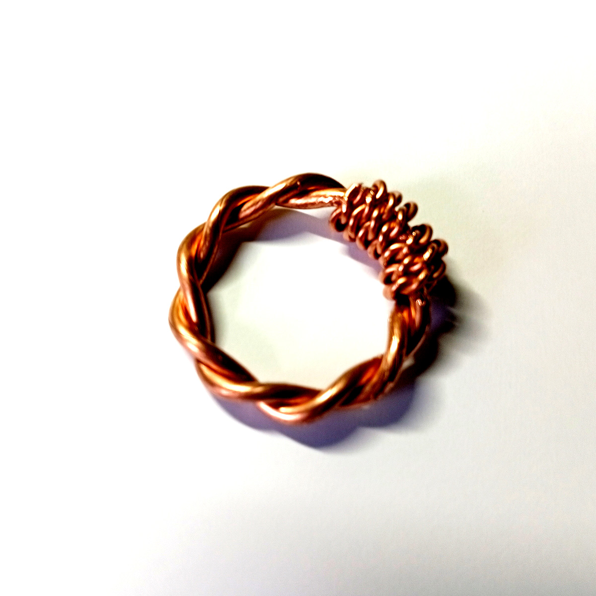 Tensor Ring - RAW Copper 1/4 Royal Cubit on white background